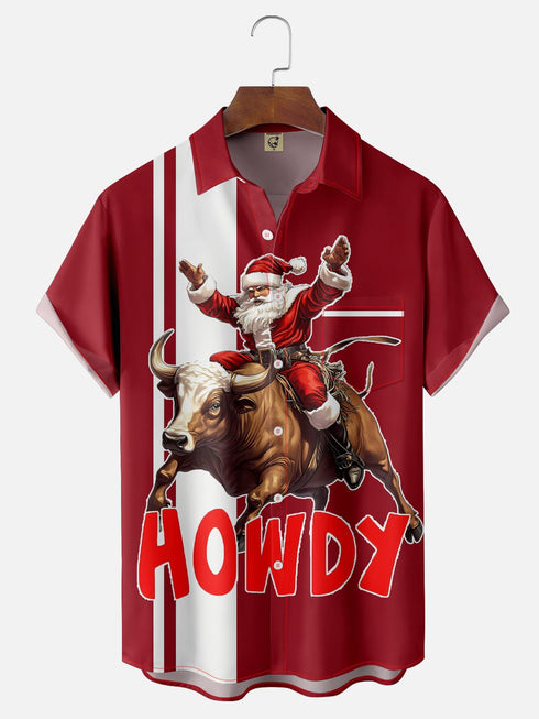 Men's Christmas Funny Graphic Short Sleeve Hawaiian Shirt
